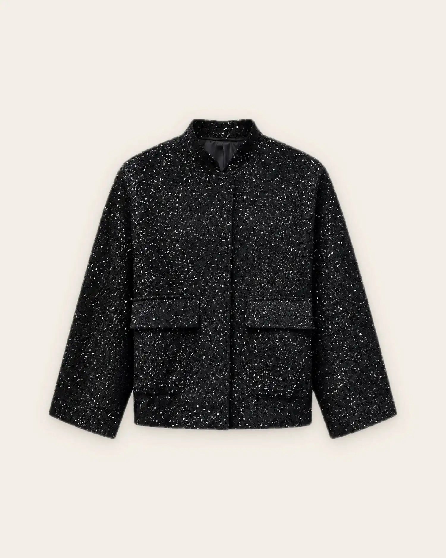 Veste Paillettes Noire Taille M - Parfaite Pour Les Soirées - Très Bon état