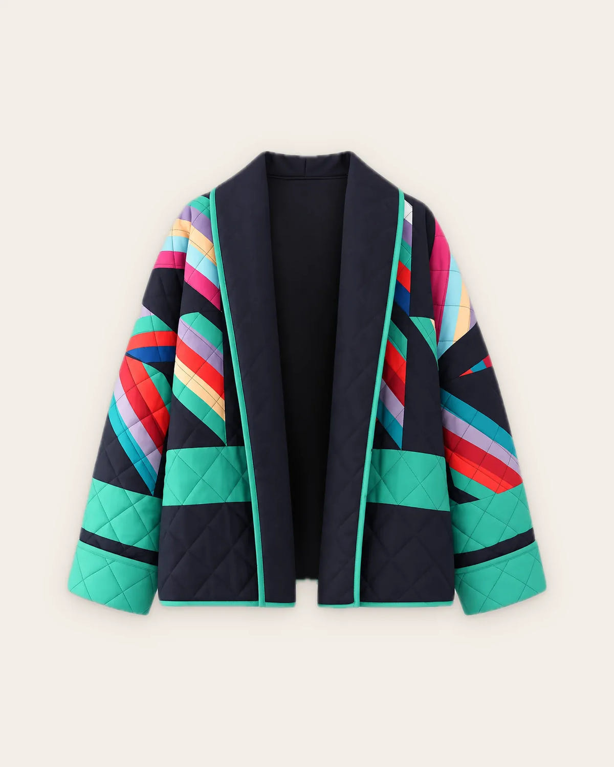 Blazer kimono matelassé femme style années 80 Takara