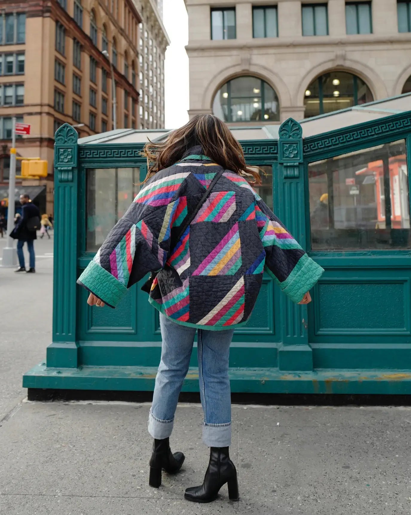 Blazer kimono matelassé femme style années 80 Takara