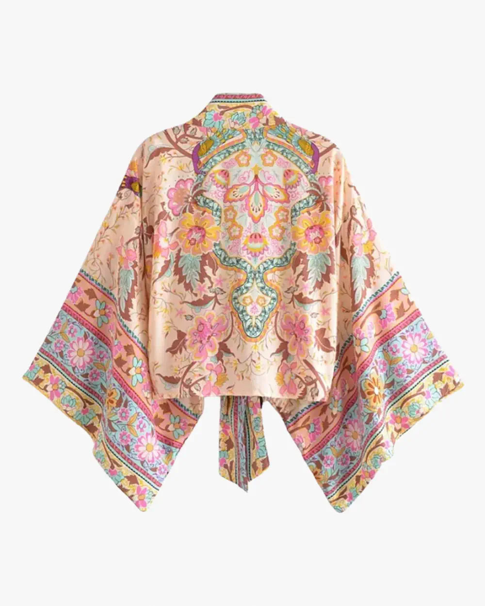 Kimono court rose pale style boheme femme Koharu