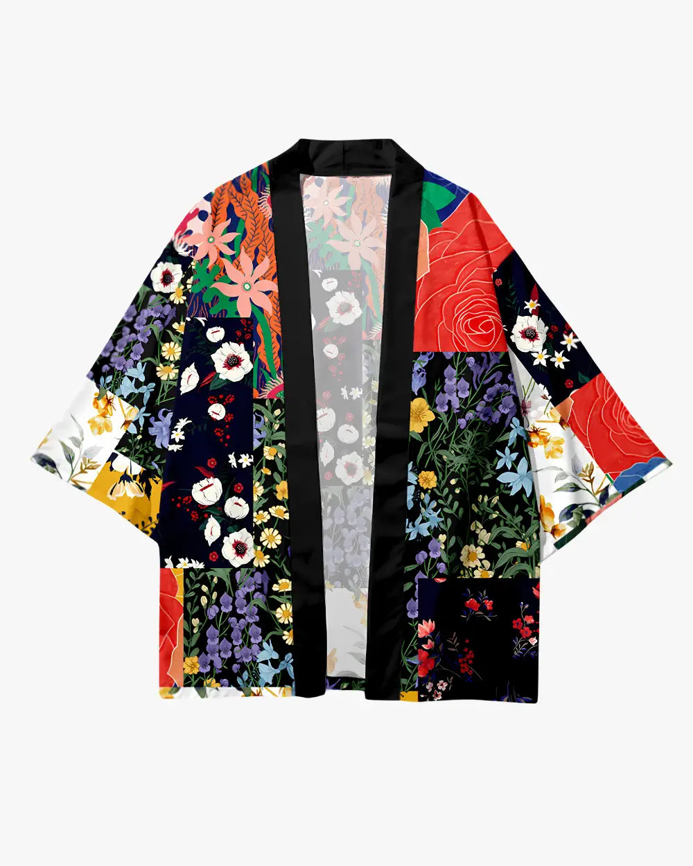 Kimono japonais patchwork floral colore Hanamori