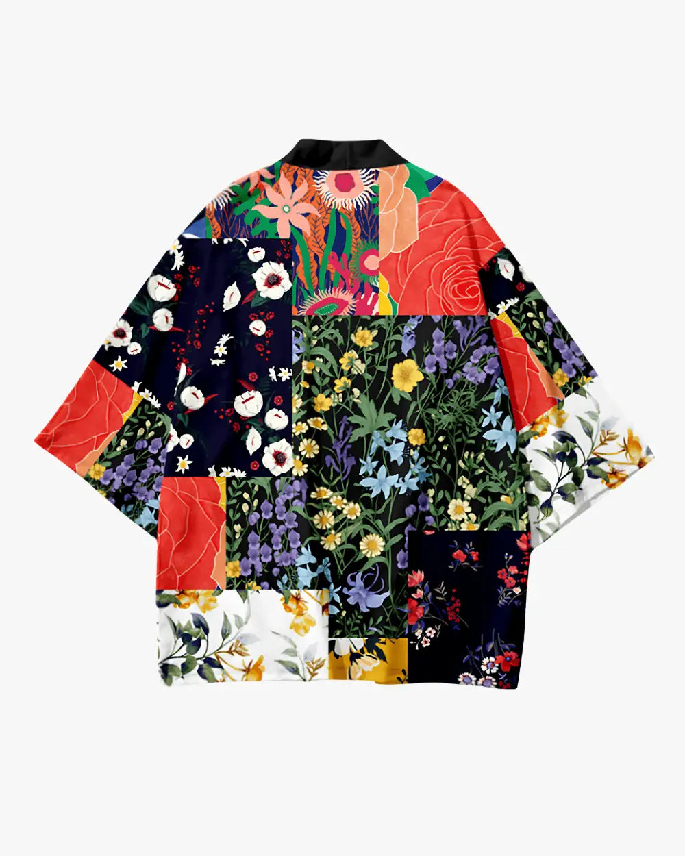 Kimono japonais patchwork floral colore Hanamori