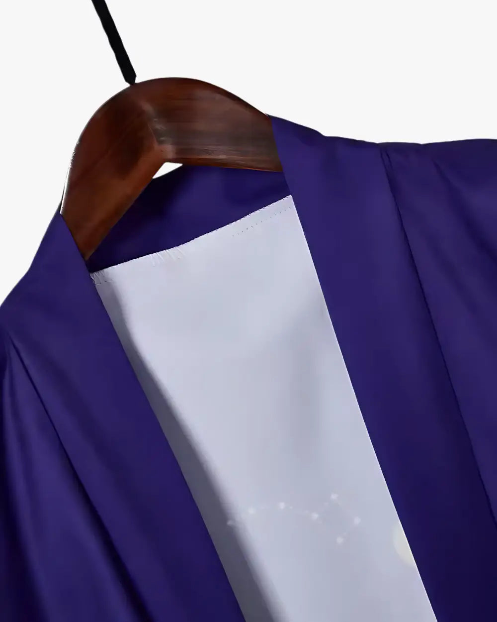 Kimono japonais violet avec motifs chats ailes Yume