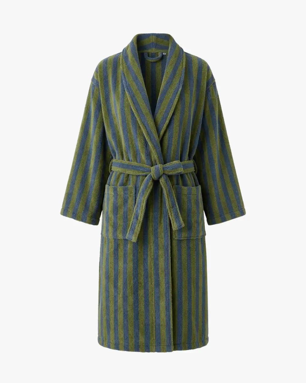 Peignoir kimono hiver vert polaire homme Fukami