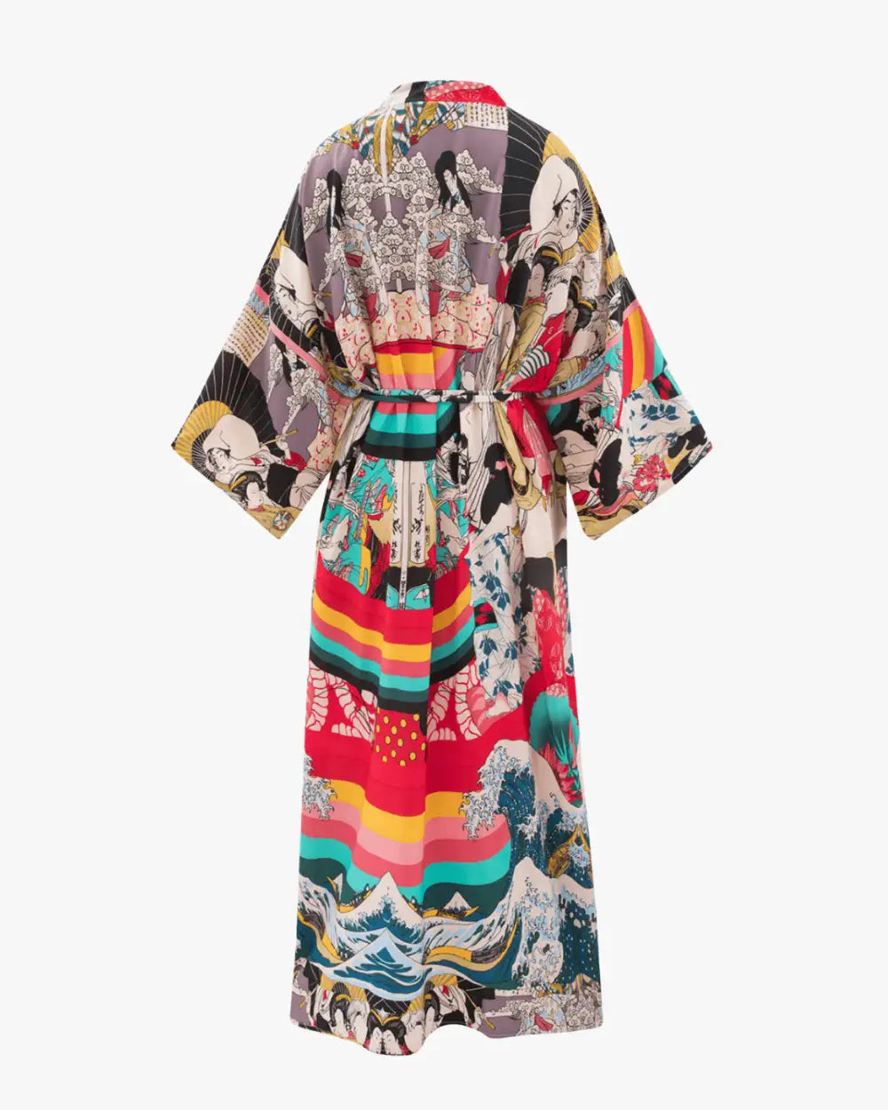 Robe japonaise femme motifs multicolore geishas Namisora