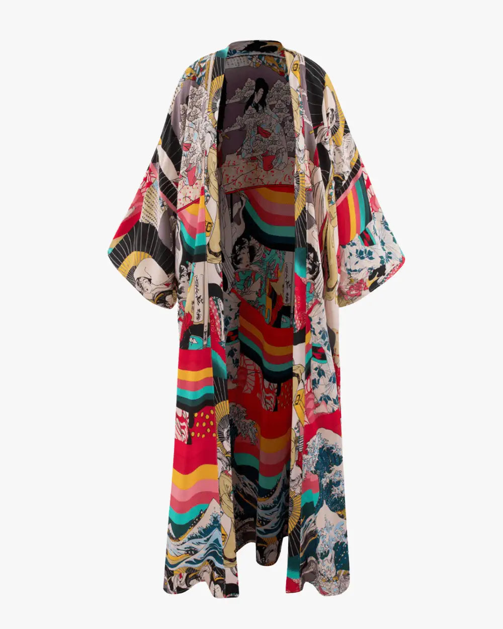 Robe japonaise femme motifs multicolore geishas Namisora