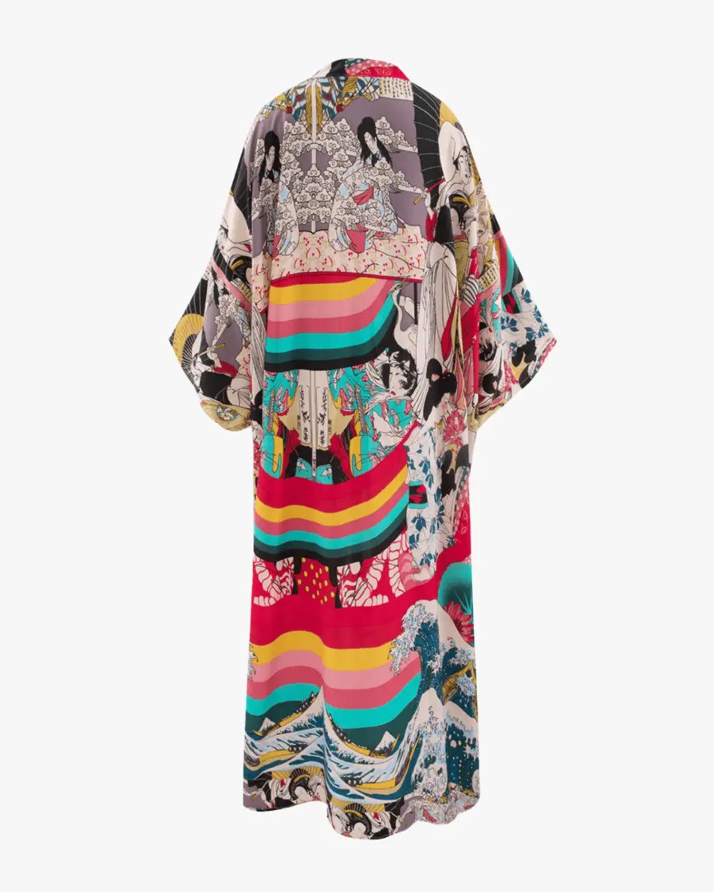 Robe japonaise femme motifs multicolore geishas Namisora