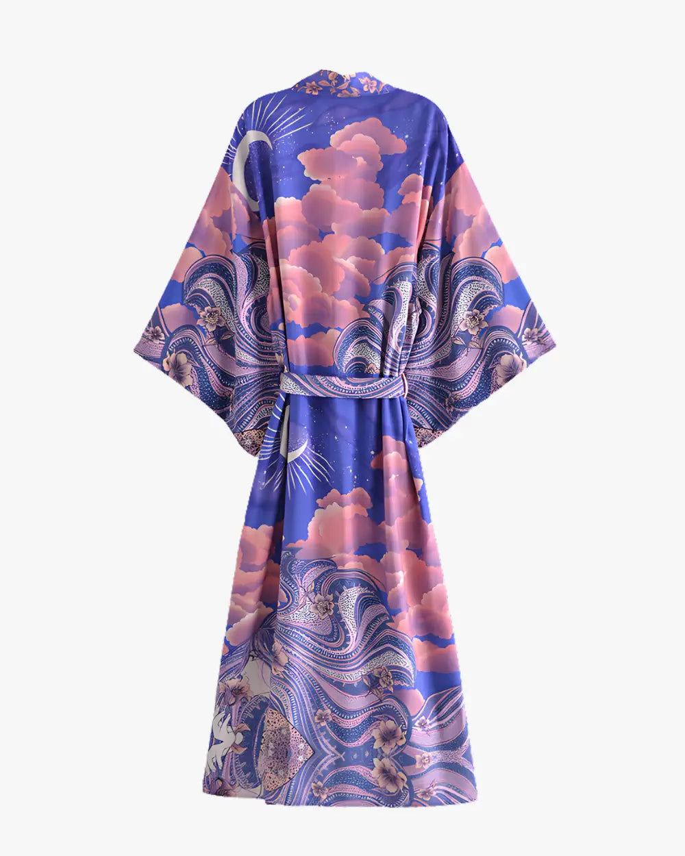 Robe japonaise femme violet imprime japonais Shiunka
