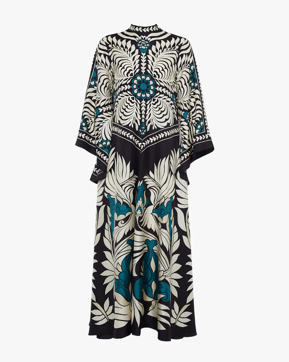 Robe kimono noire réversible fleurie femme Mizuhana