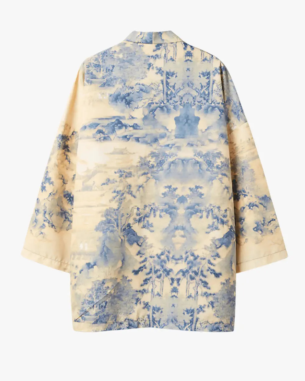 Veste kimono avec motifs paysages japonais Kogane
