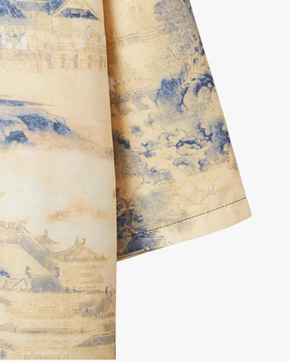 Veste kimono avec motifs paysages japonais Kogane