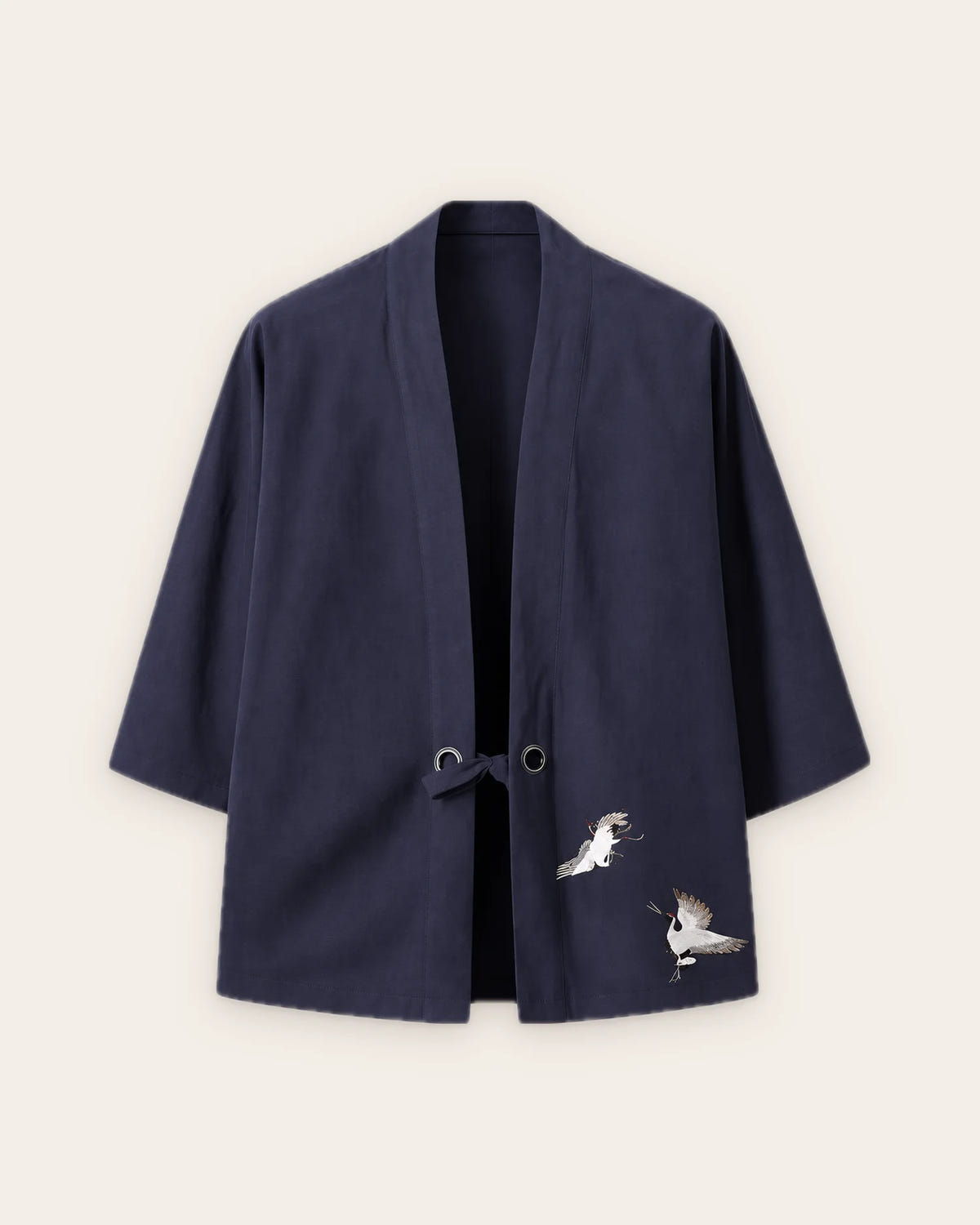Veste kimono coton homme bleu décontractée Aokumo