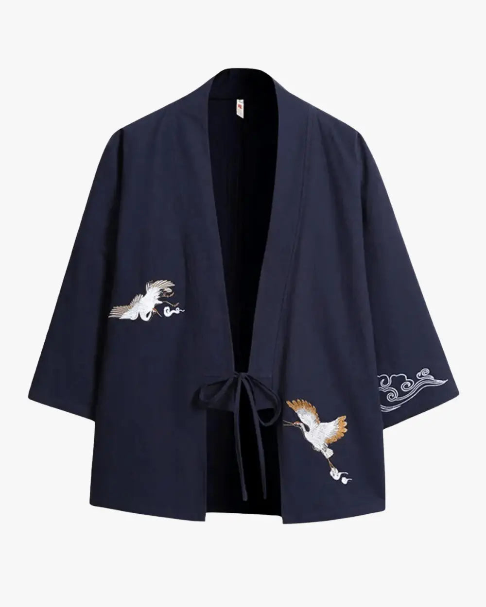 Veste kimono coton homme bleu décontractée Hisayori