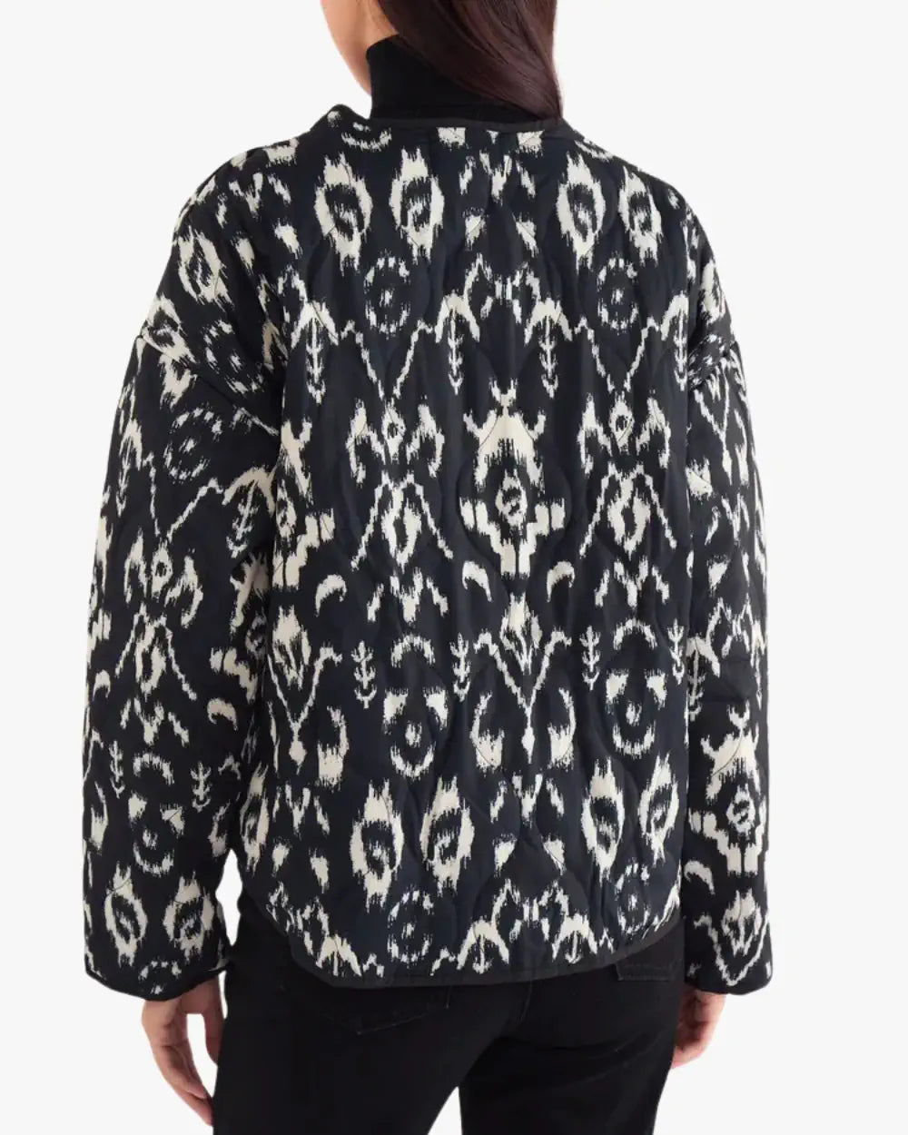 Veste kimono femme noir blanc style streetwear Kuroshiro