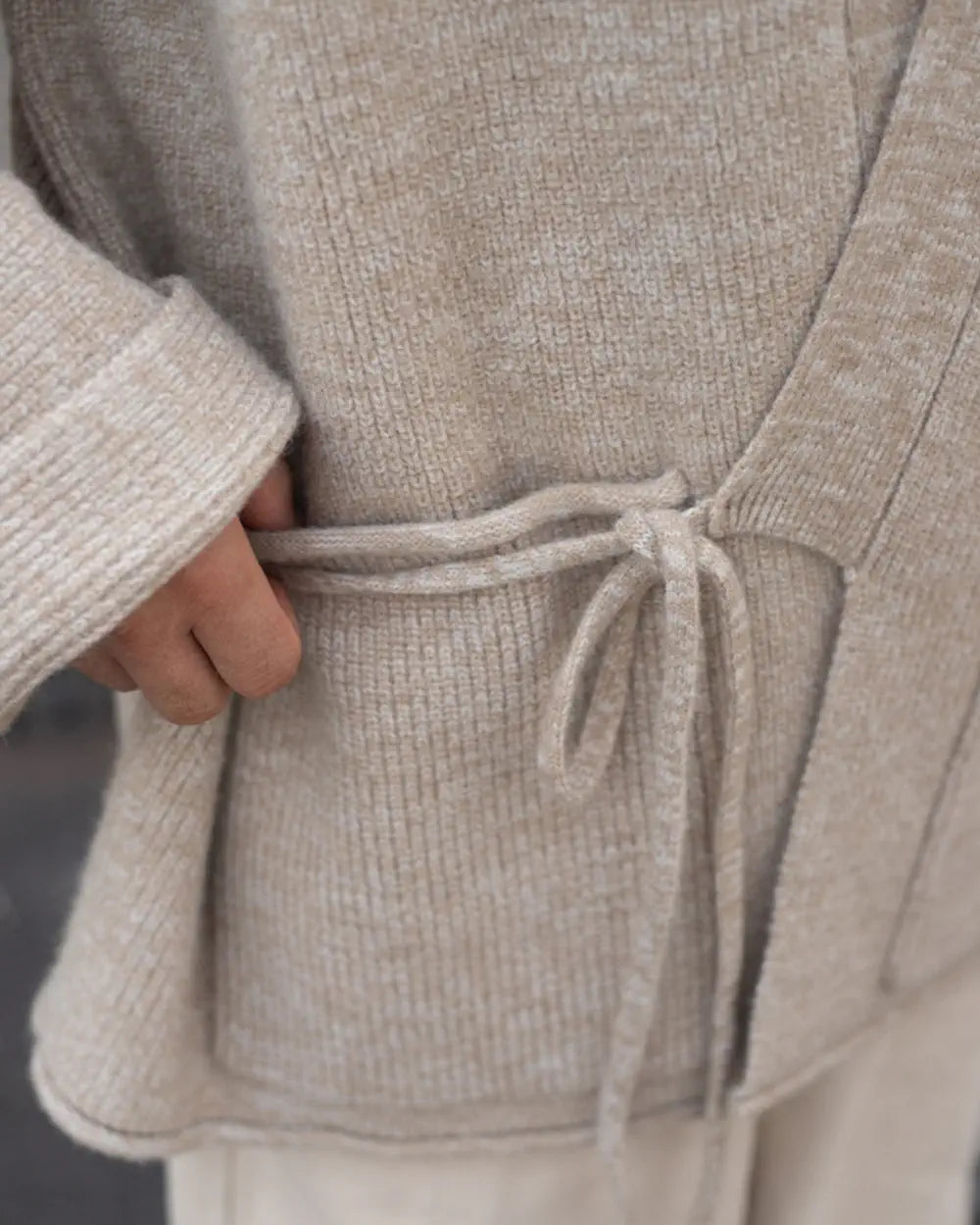 Veste kimono homme beige cardigan japonais Sando