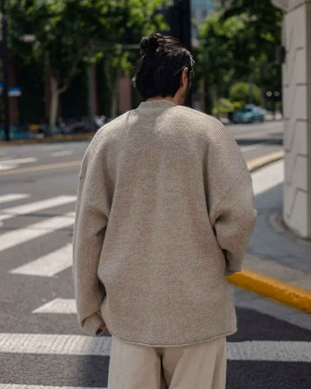 Veste kimono homme beige cardigan japonais Sando