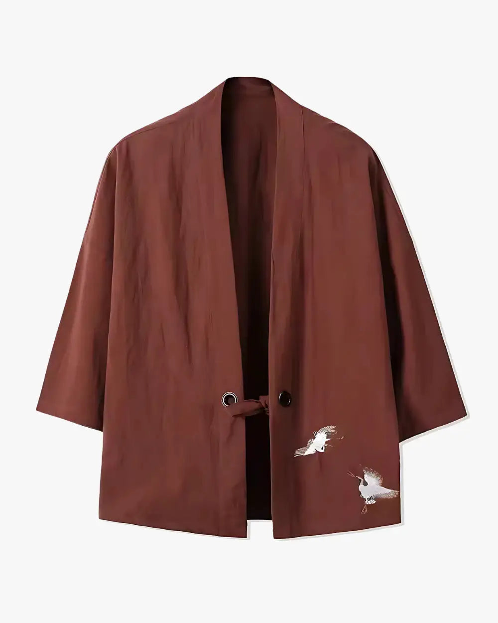 Veste kimono homme marron décontractée Aokumo