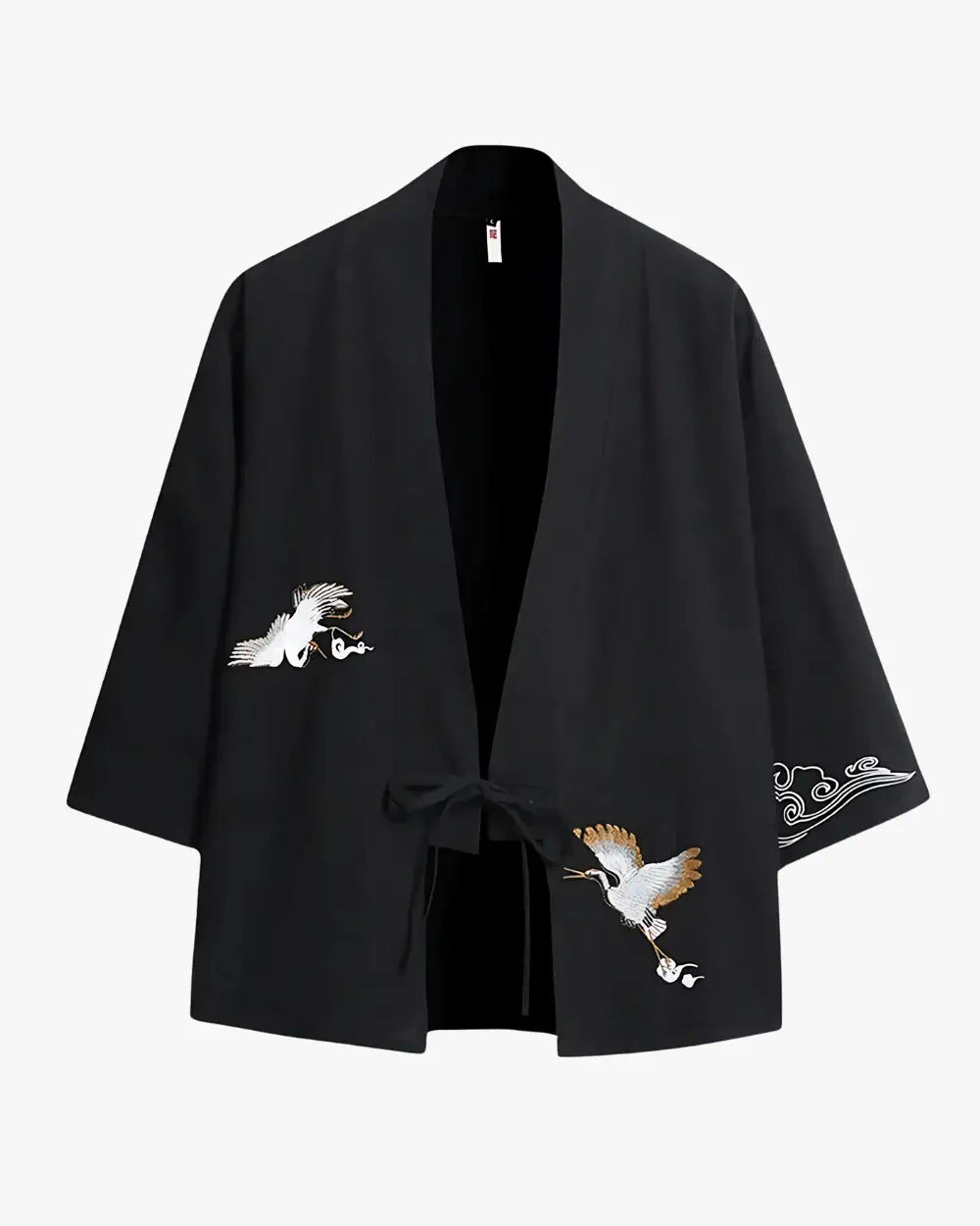 Veste kimono homme noire décontractée Hisayori