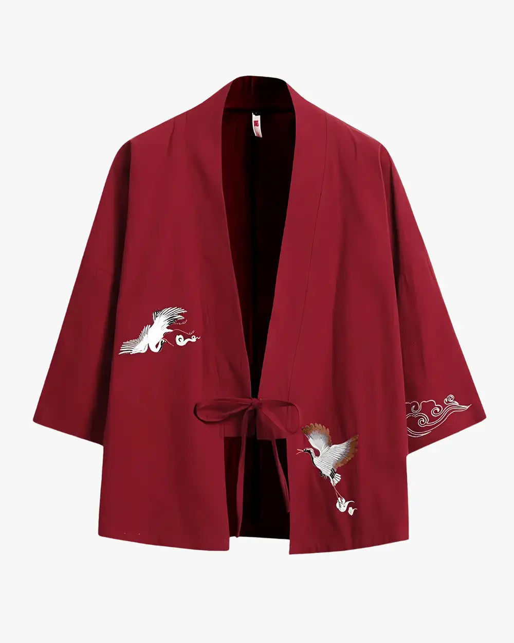 Veste kimono homme rouge décontractée Hisayori