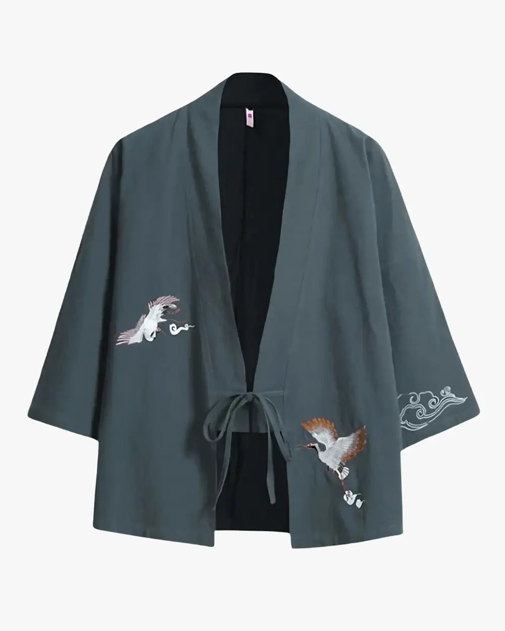 Veste kimono homme verte décontractée Hisayori