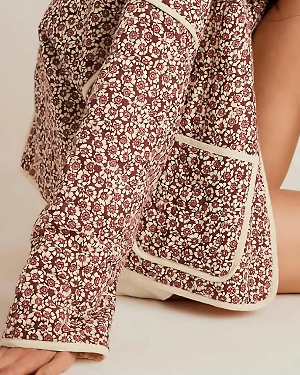 Veste kimono japonaise fleurie rose elegante Sakurako