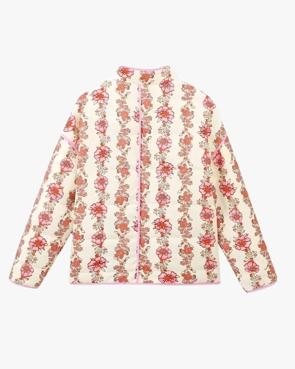 Veste kimono matelassée rose femme Amane