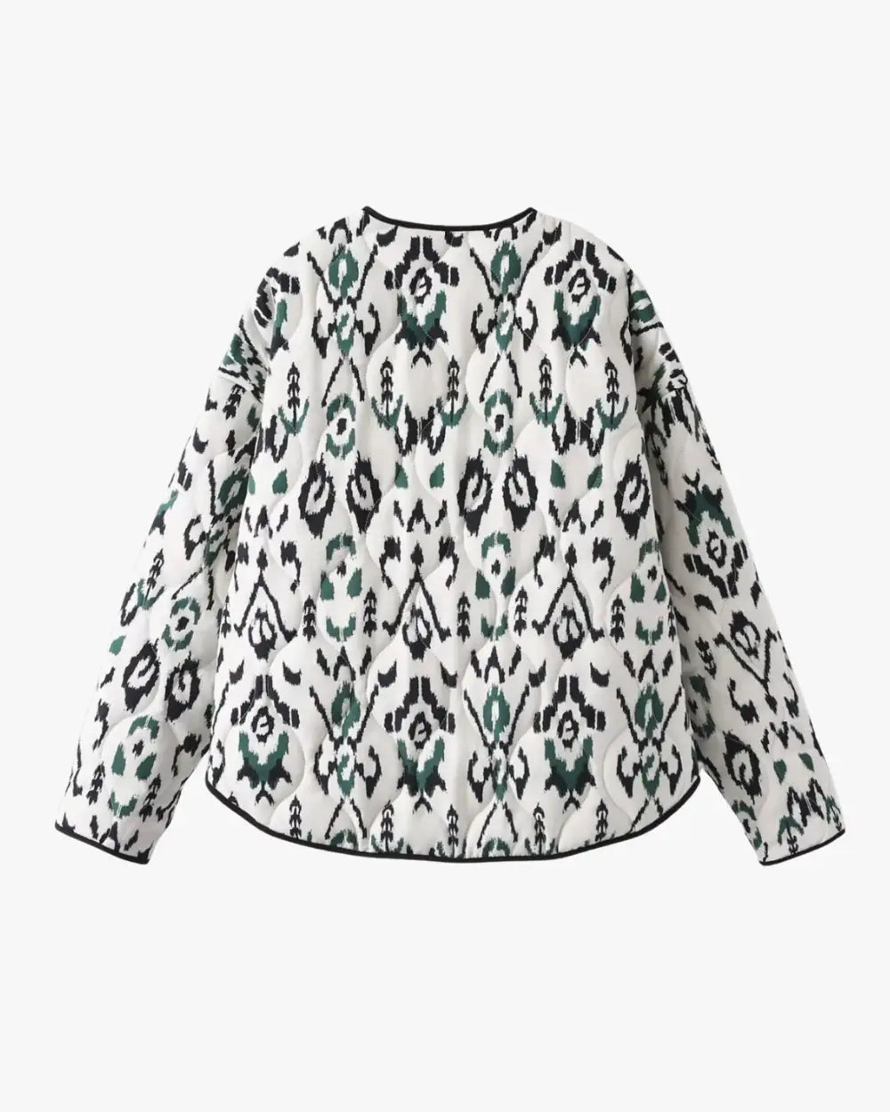 Veste kimono matelassee blanche oversize femme