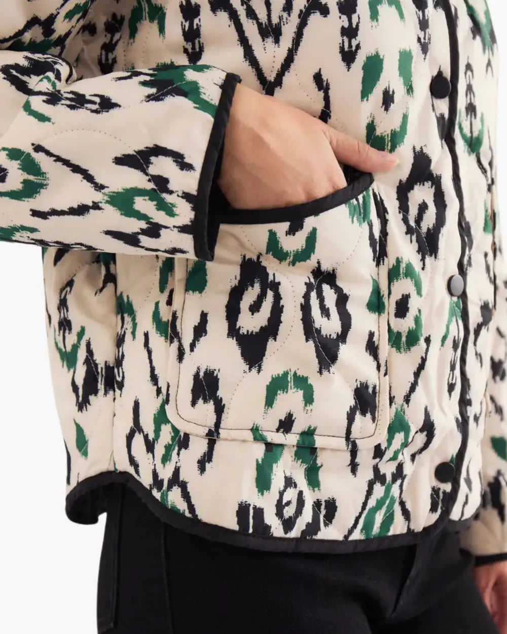 Veste kimono matelassee blanche oversize femme