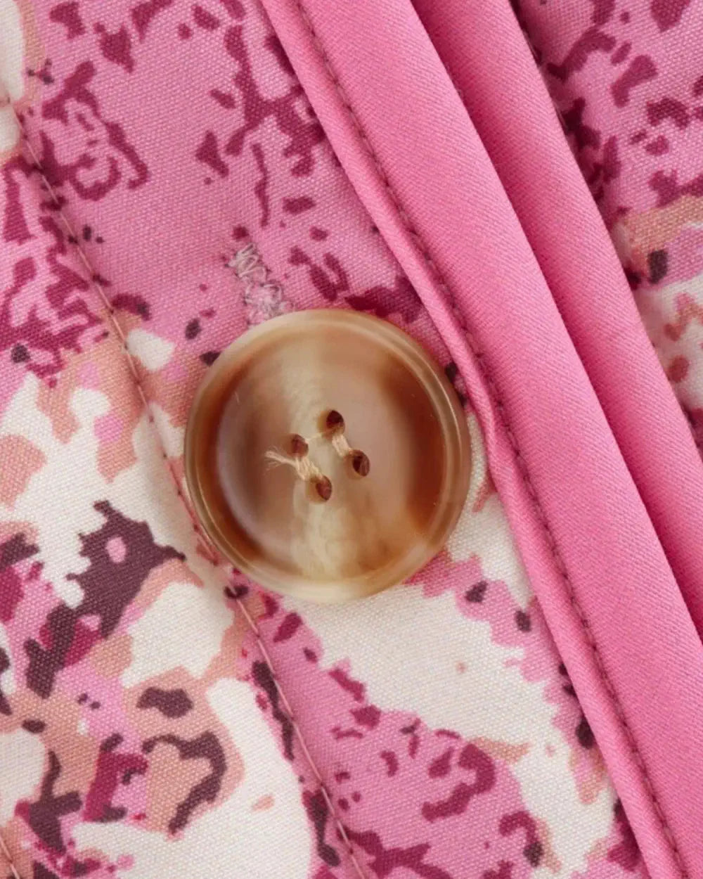 Veste kimono matelassee fleurie rose femme Akizora