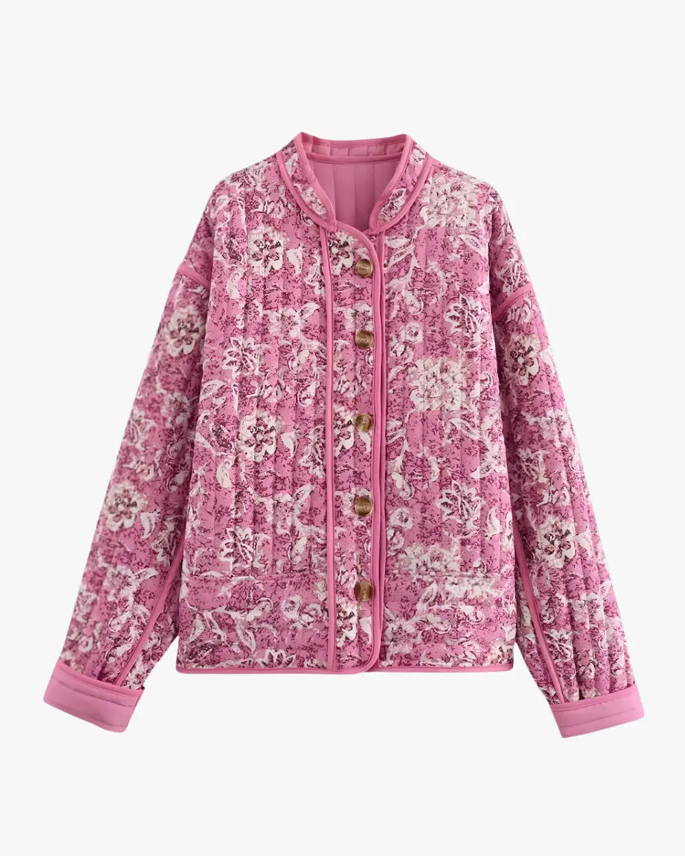Veste kimono matelassee rose en coton femme Akizora