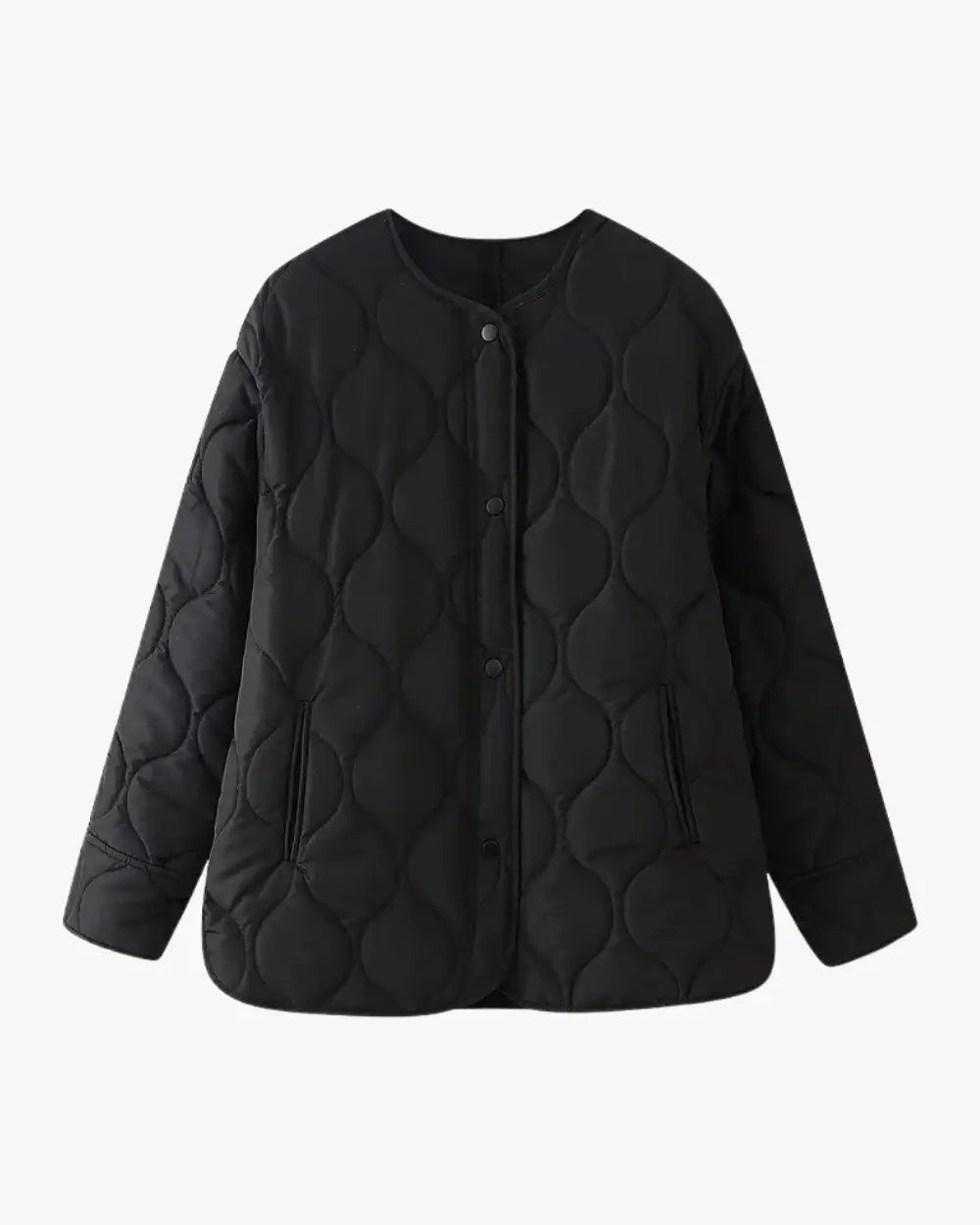 Veste kimono noire matelassee femme Aokaze