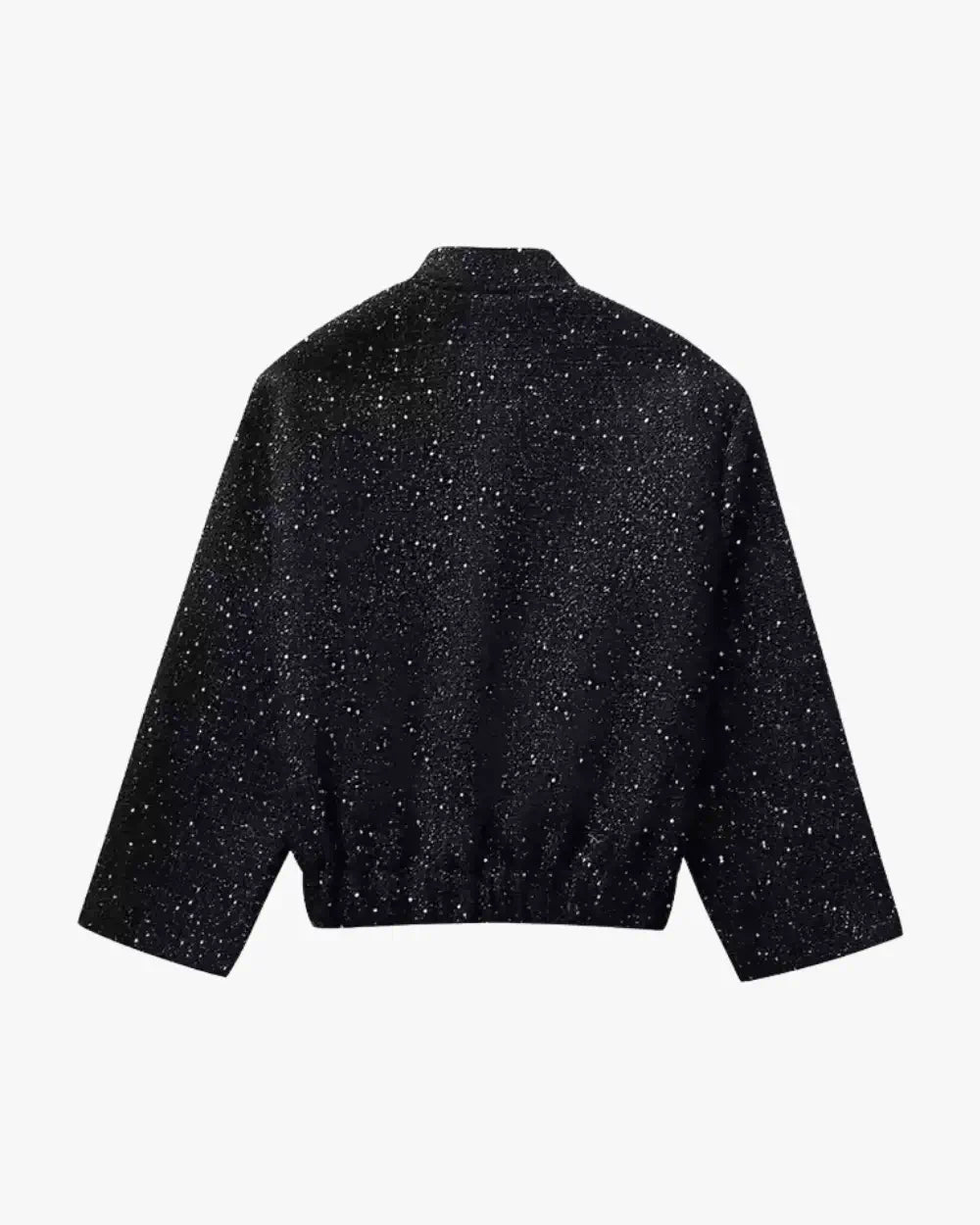 Veste kimono noire à paillettes pour femme Yoru