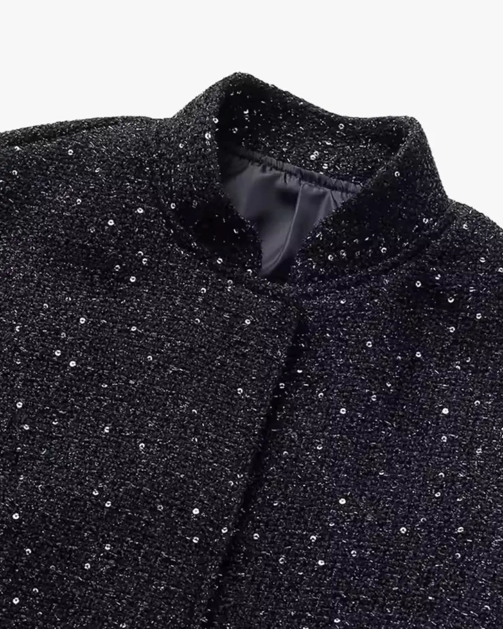 Veste kimono noire à paillettes pour femme Yoru