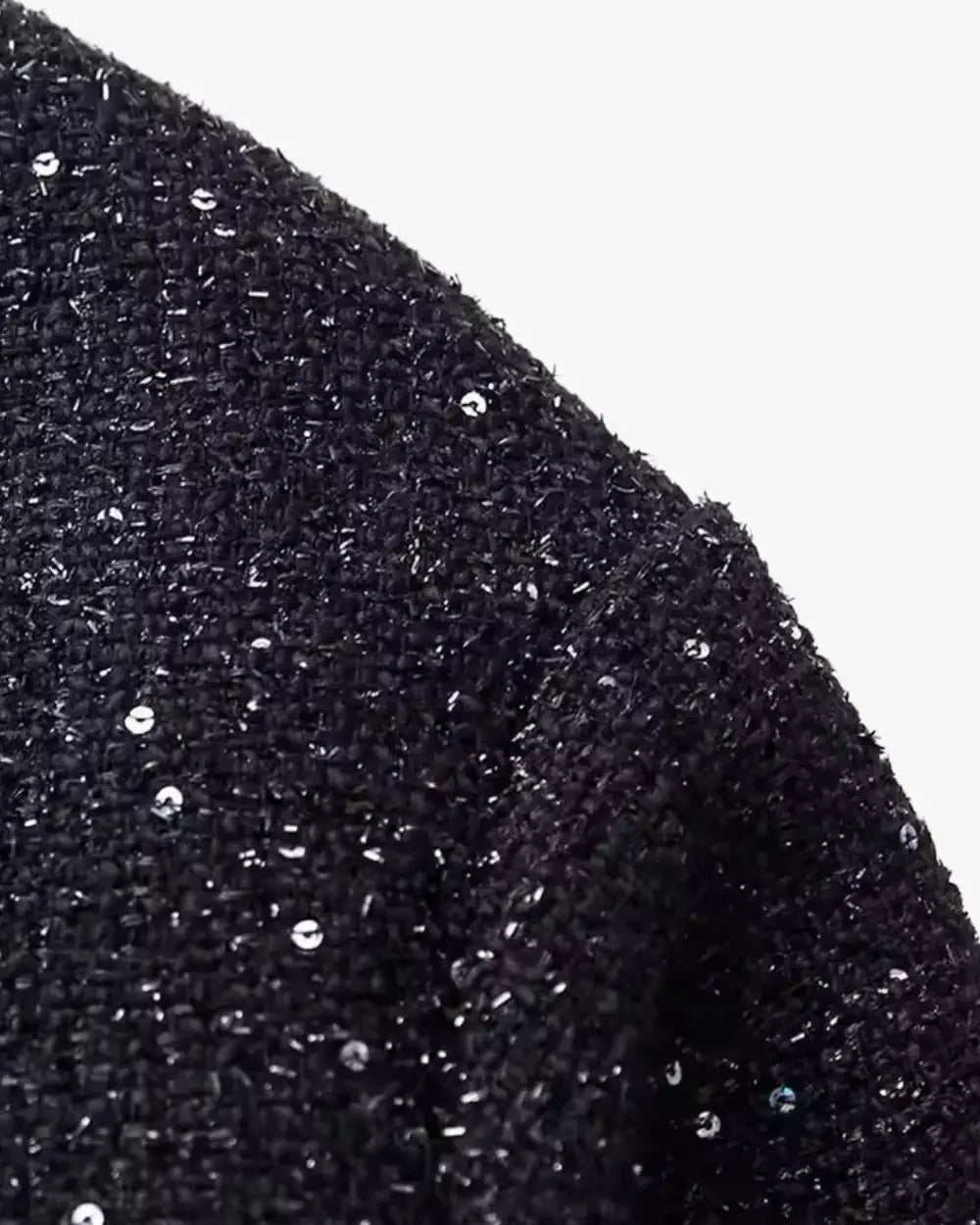 Veste kimono noire à paillettes pour femme Yoru