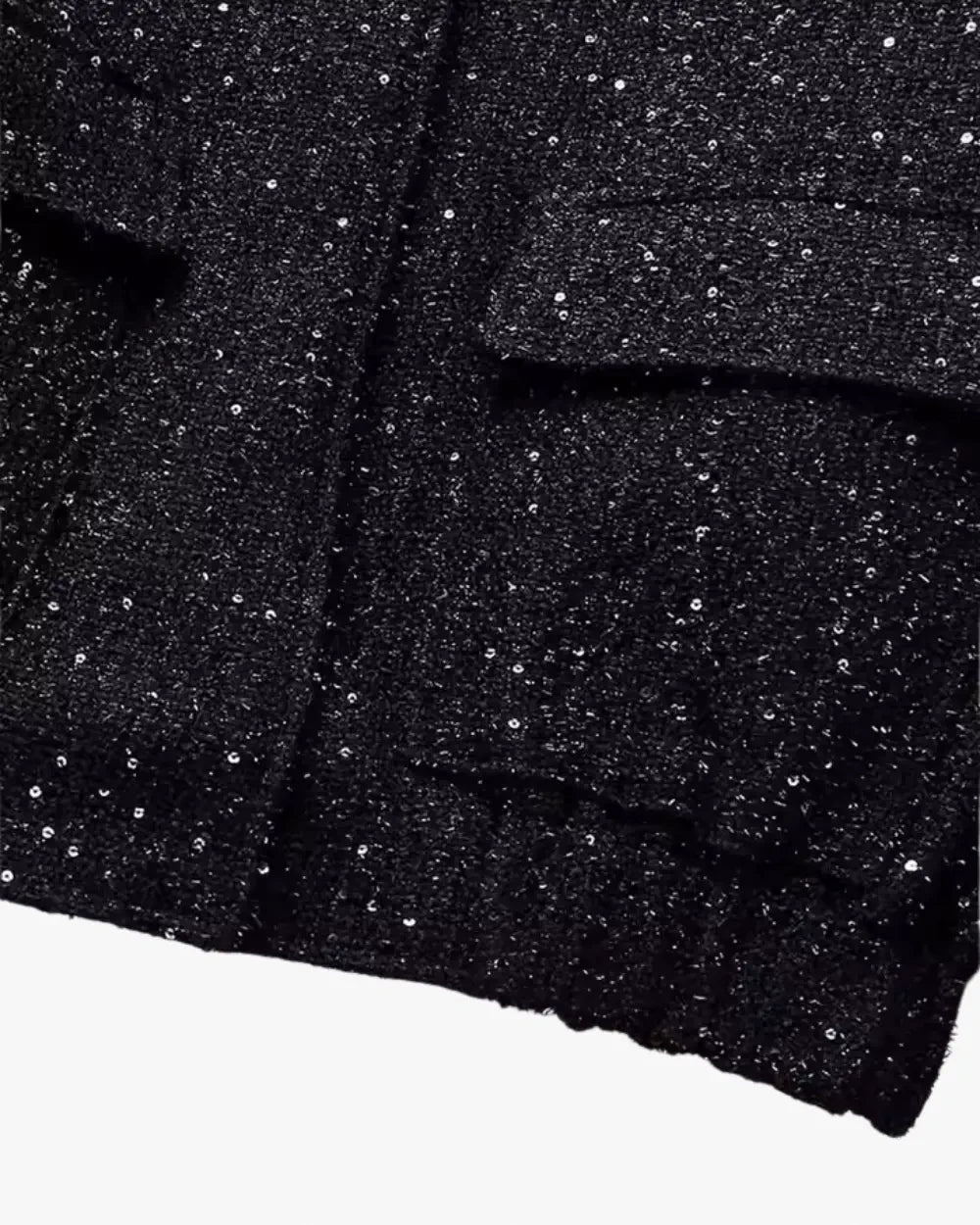 Veste kimono noire à paillettes pour femme Yoru