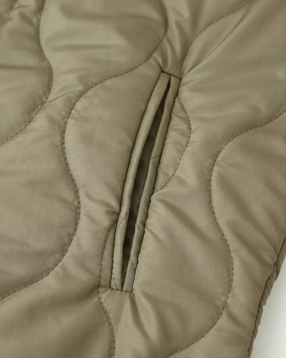 Veste kimono olive matelassee femme Aokaze