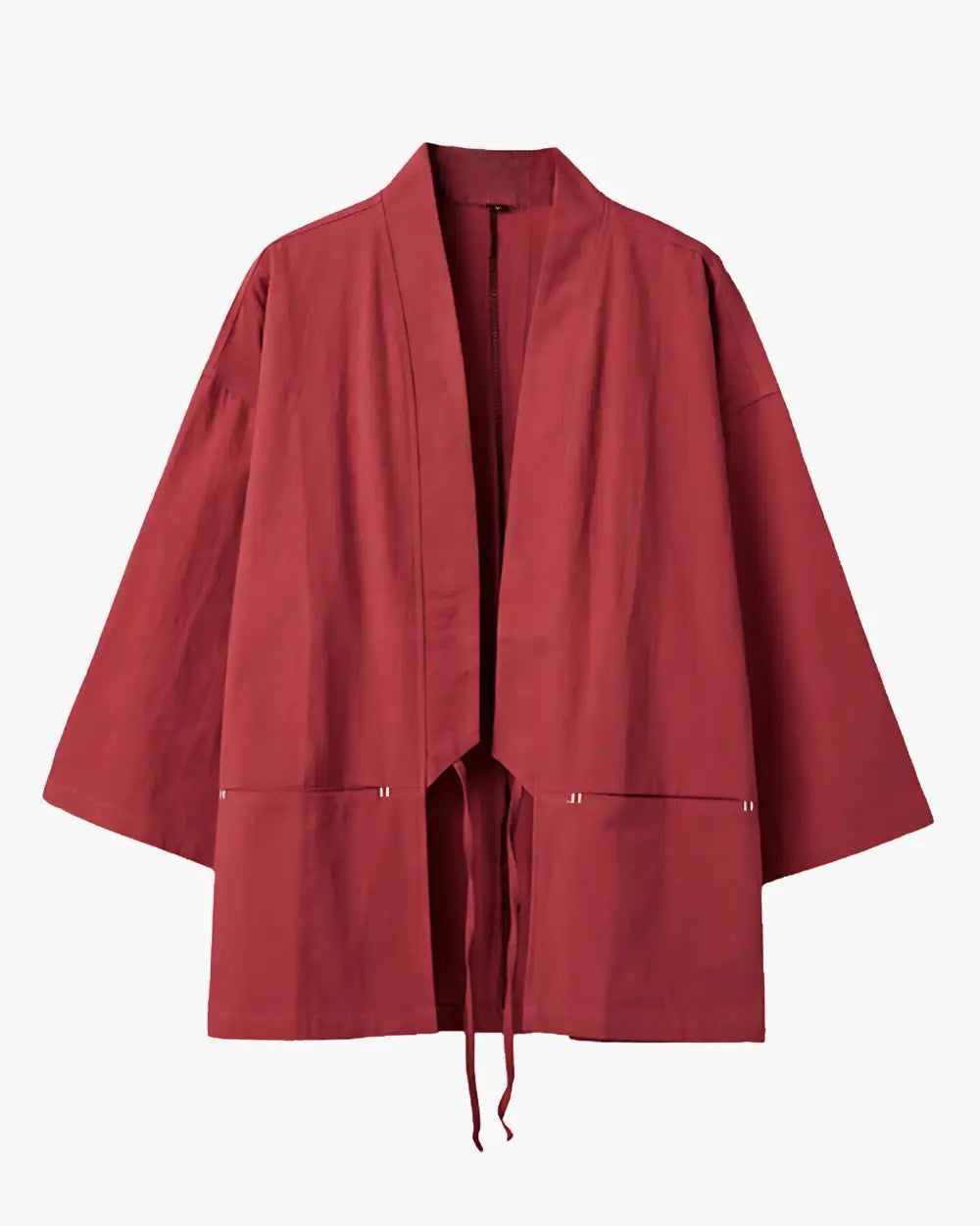 Veste kimono rouge homme minimaliste Akairo