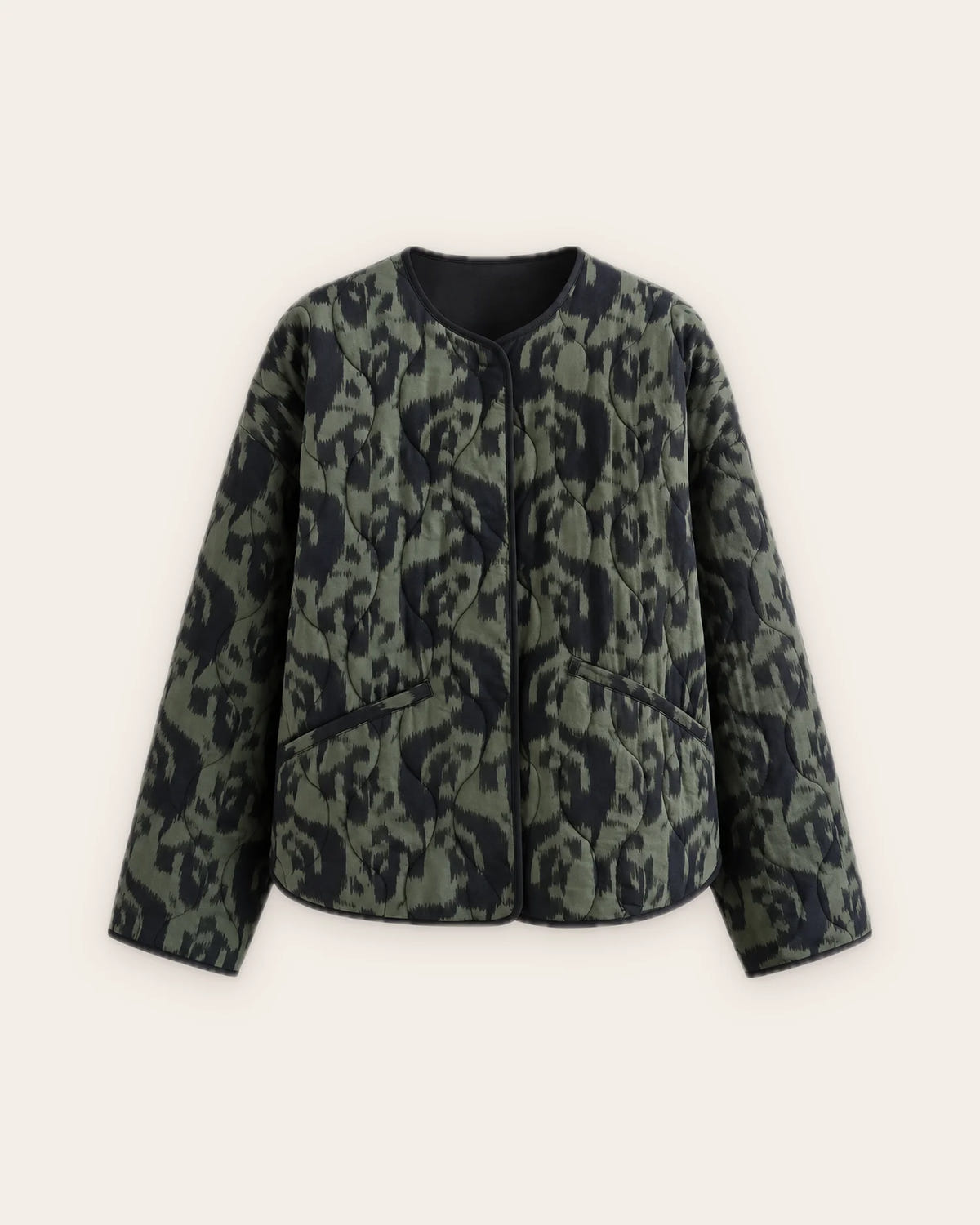 Veste kimono verte en coton épais femme Midoriha