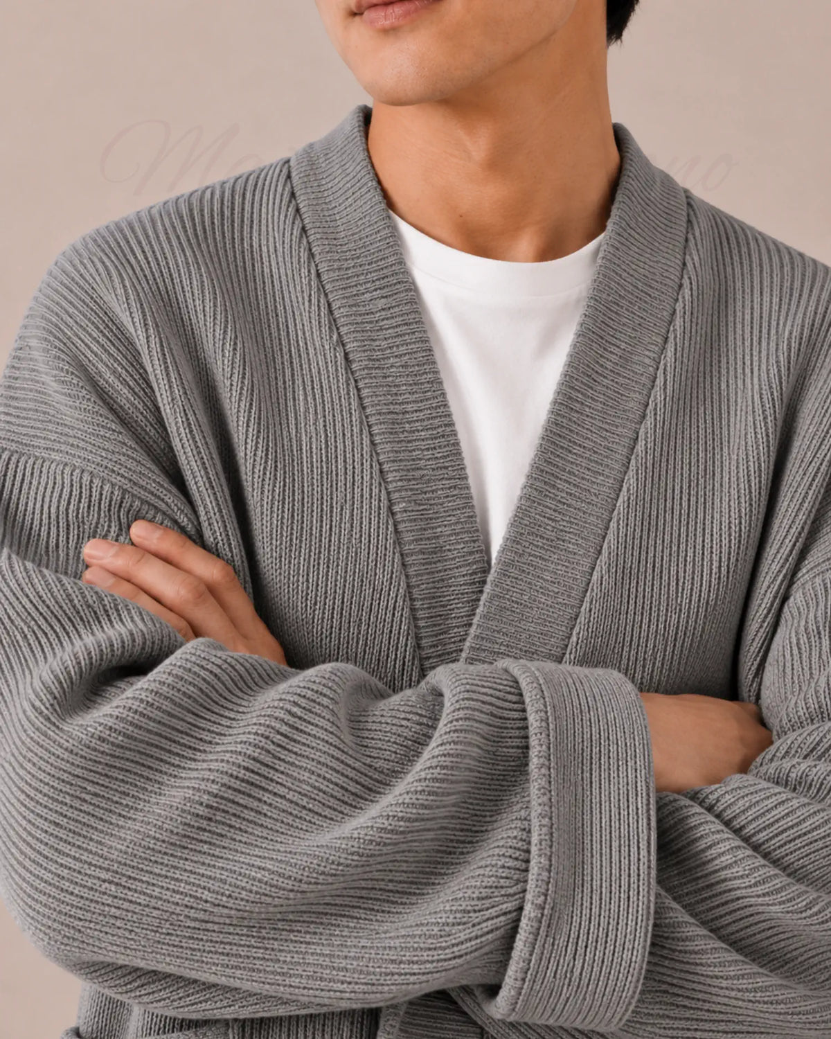 cardigan kimono homme gris japonais
