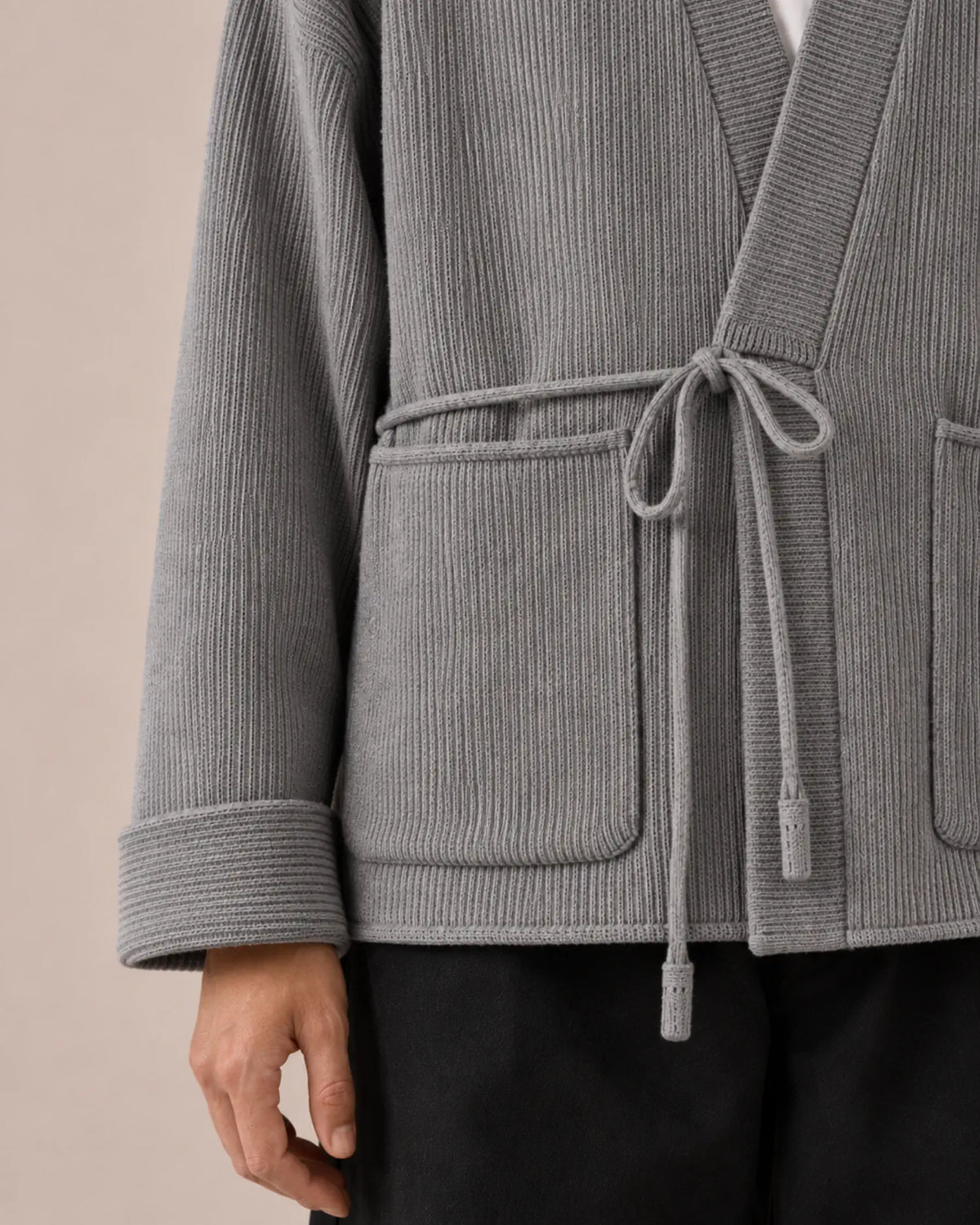 cardigan kimono homme gris japonais