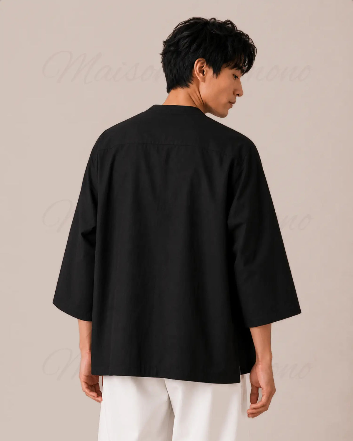 chemise kimono homme noir japonais