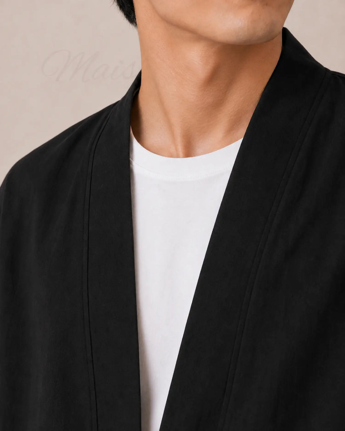 chemise kimono homme noir japonais