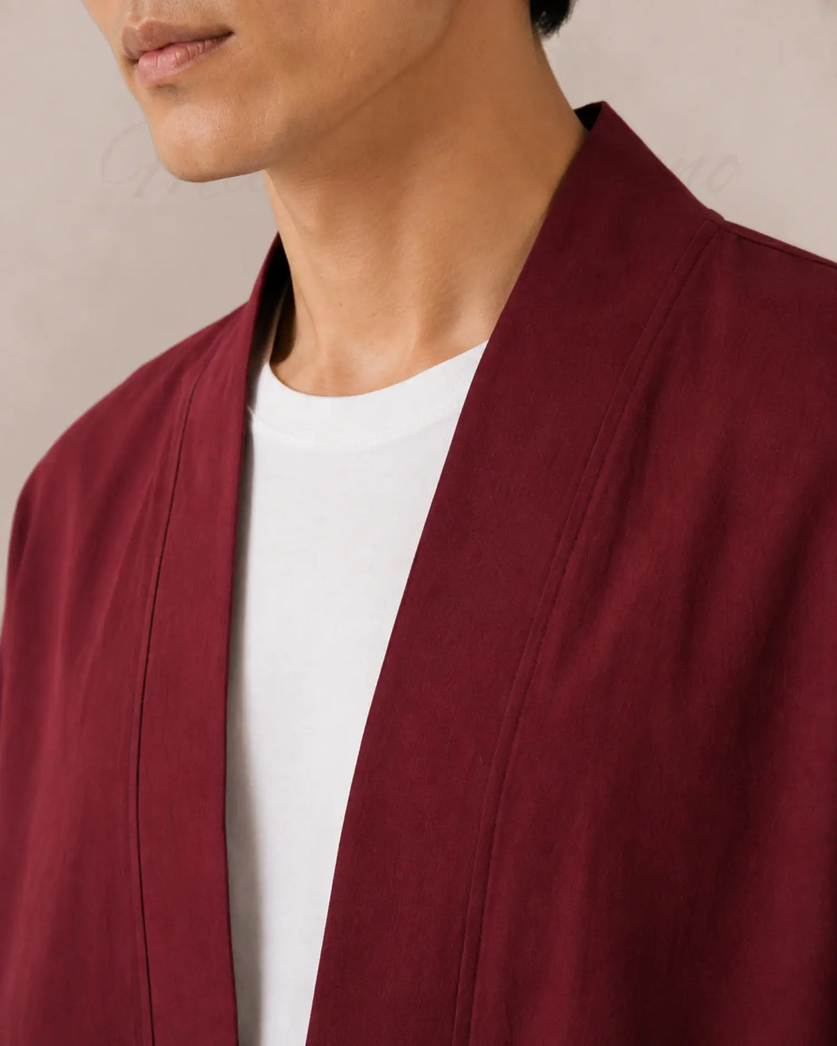 chemise kimono homme rouge japonais