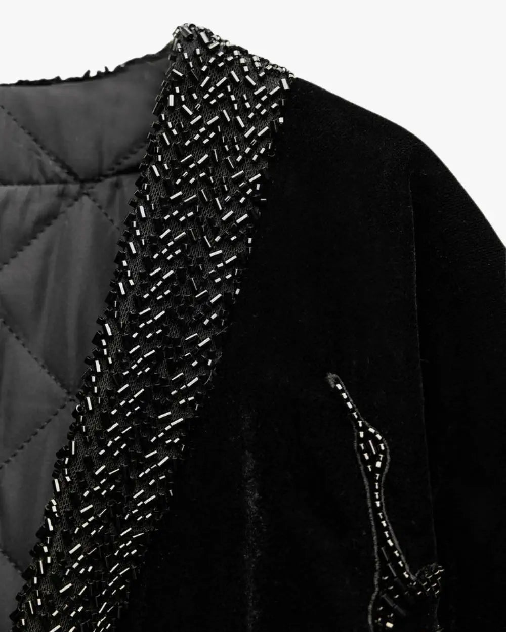 Kimono hiver noir femme matelassé | Kurotsuru