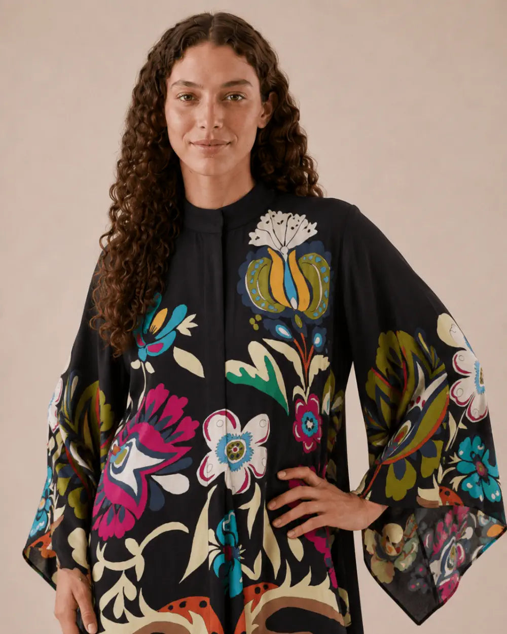 robe japonaise femme fleuri noir reversible