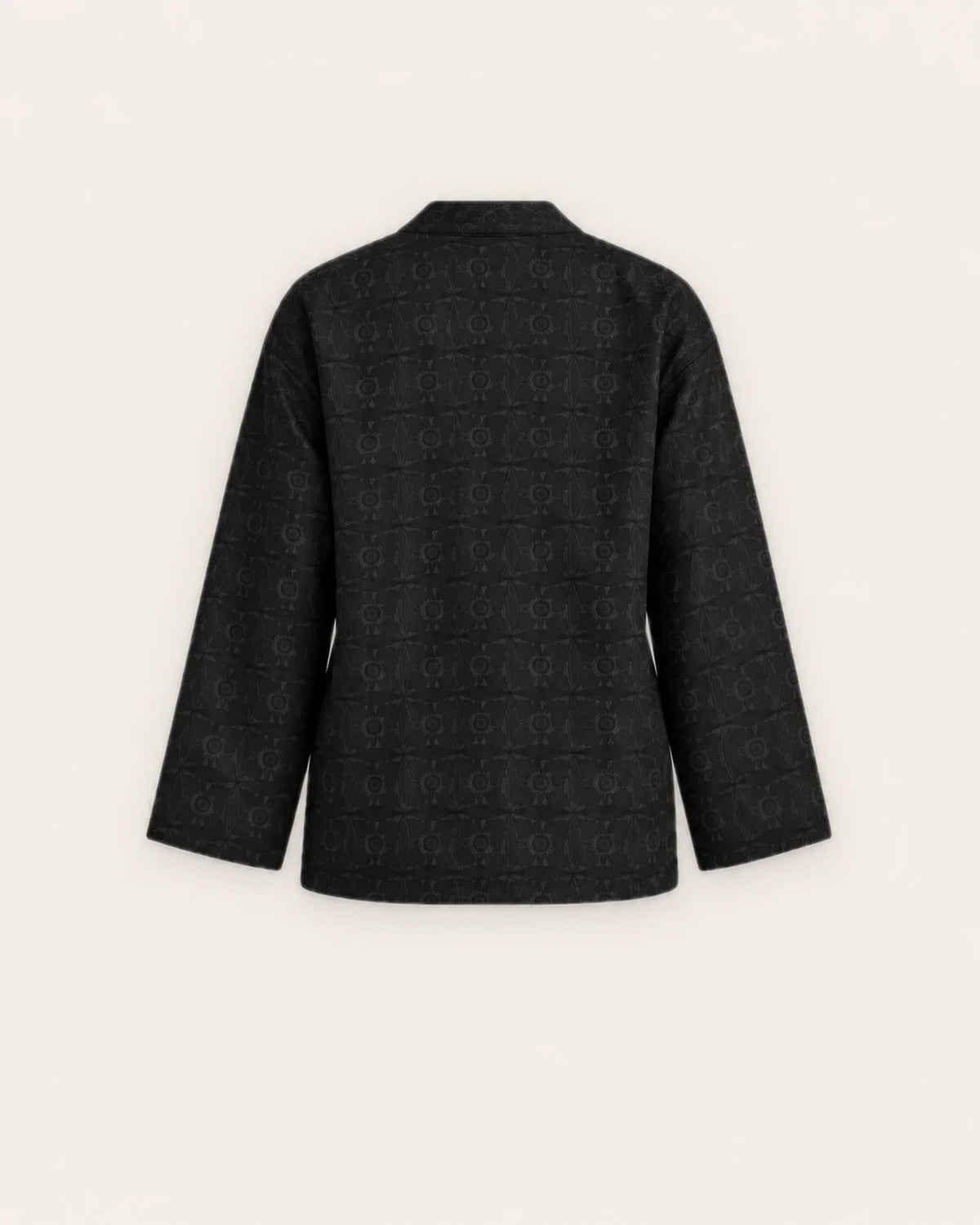veste kimono cache coeur noir chic femme dos