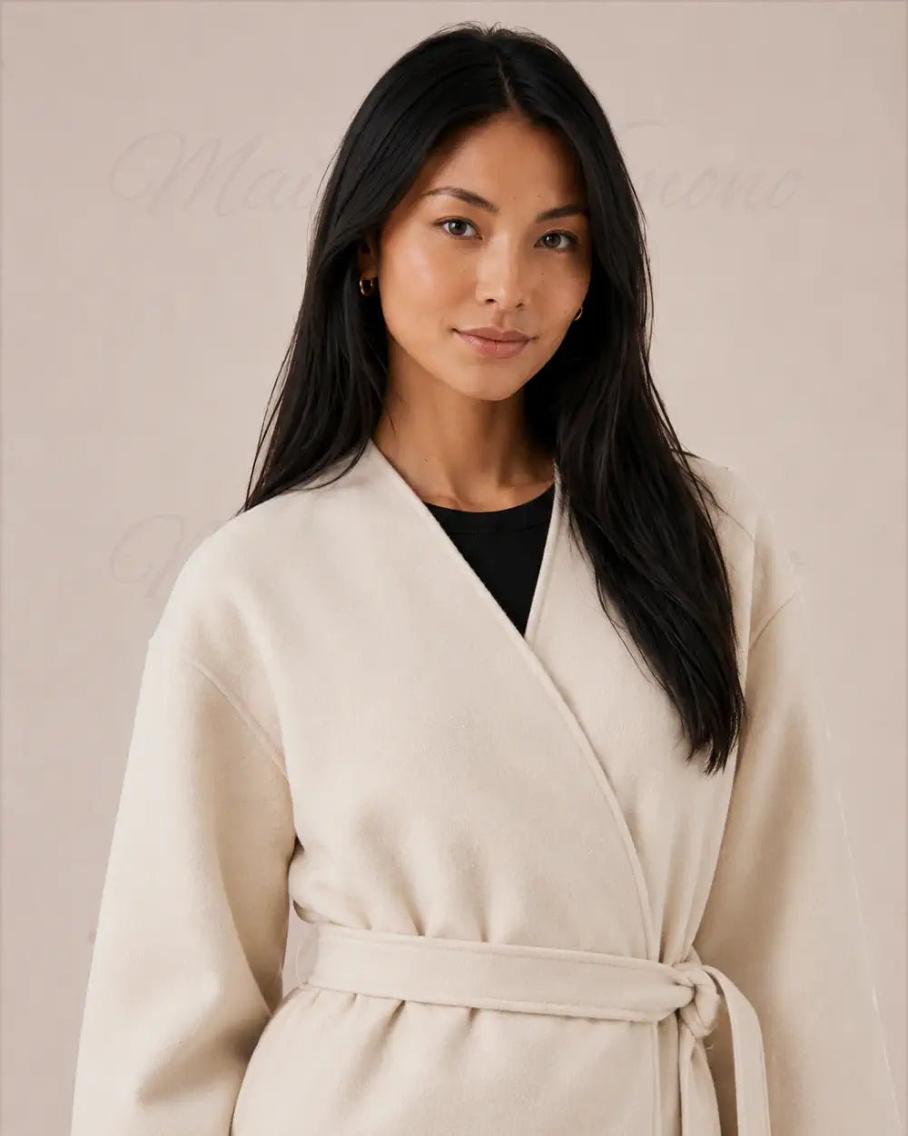 veste kimono coton femme blanc oversize