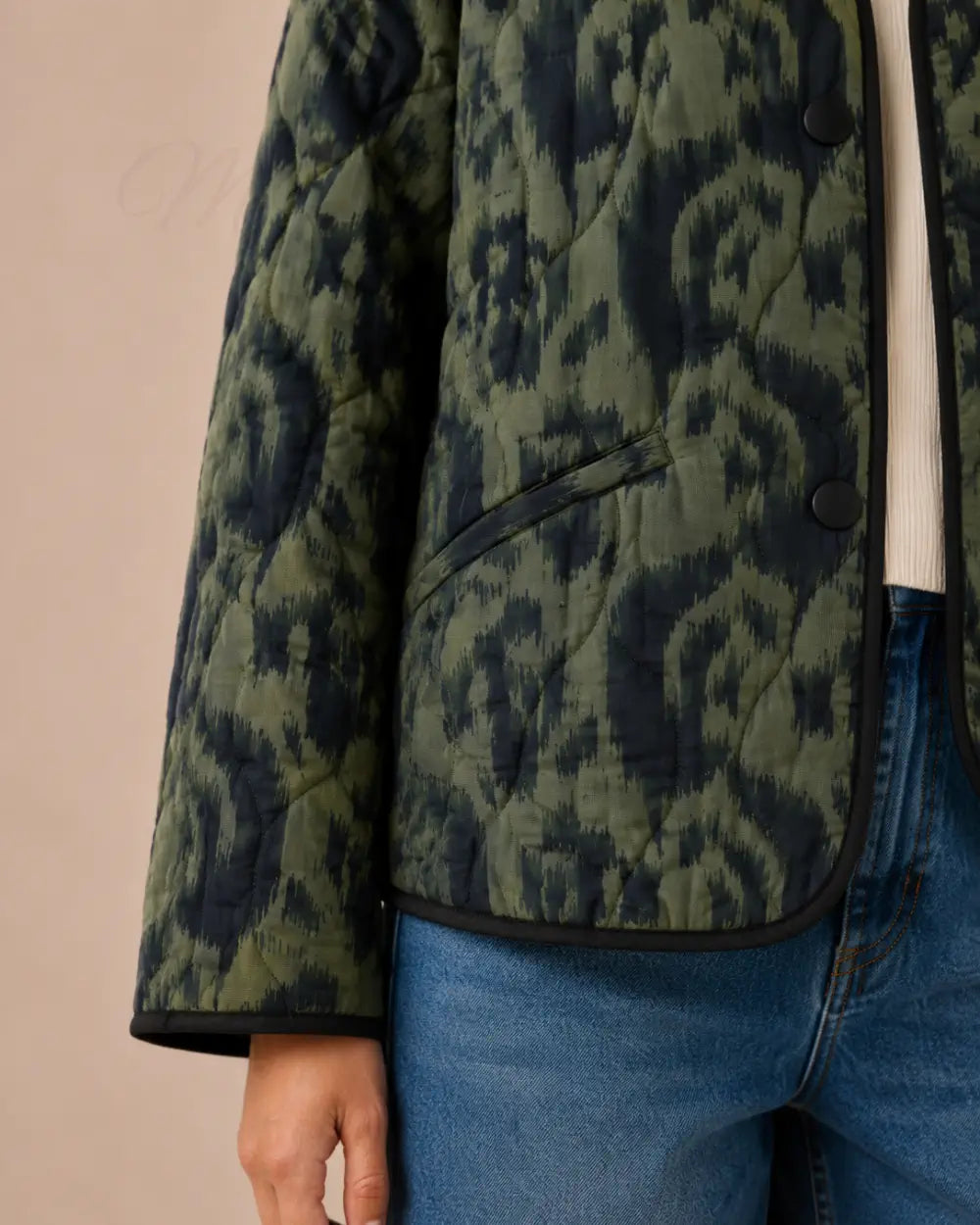 veste kimono femme verte coton