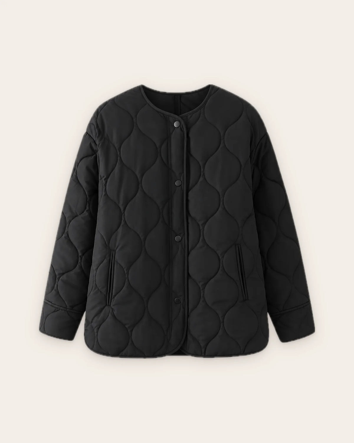 veste kimono matelassee femme noir