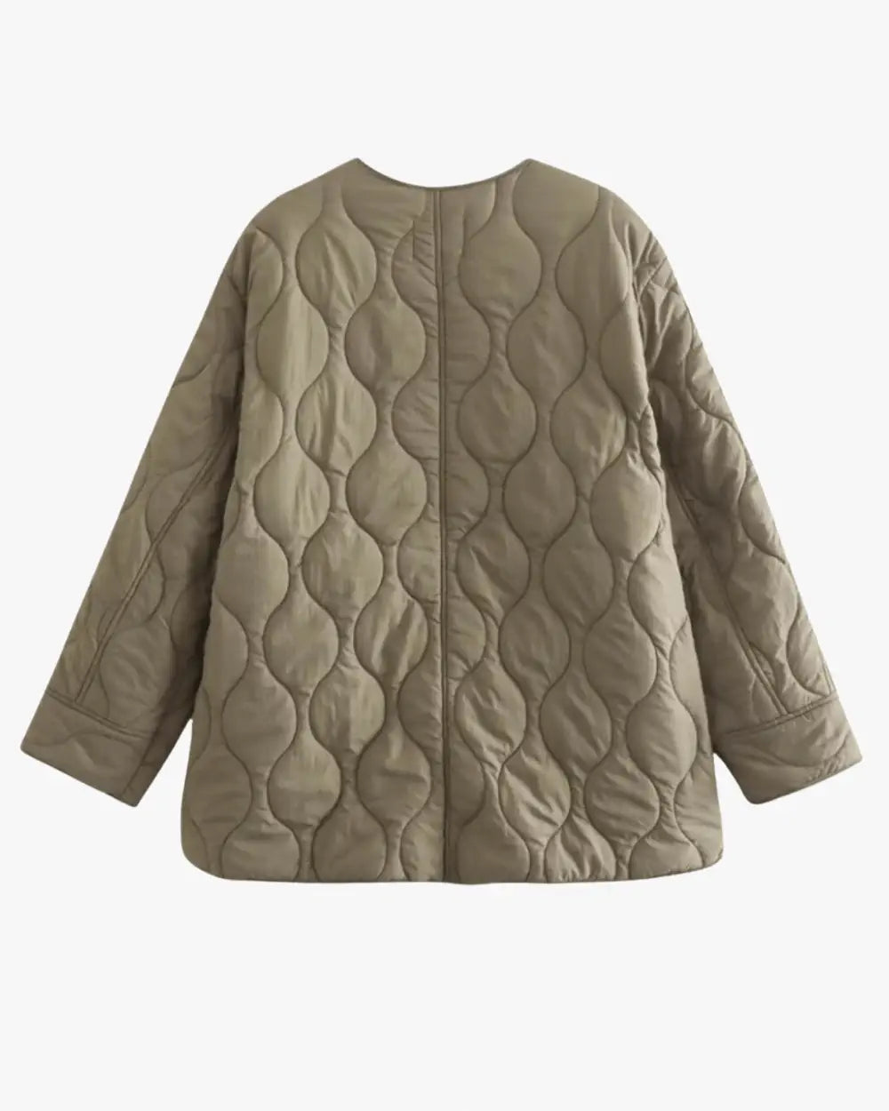 veste kimono matelassee femme vert olive